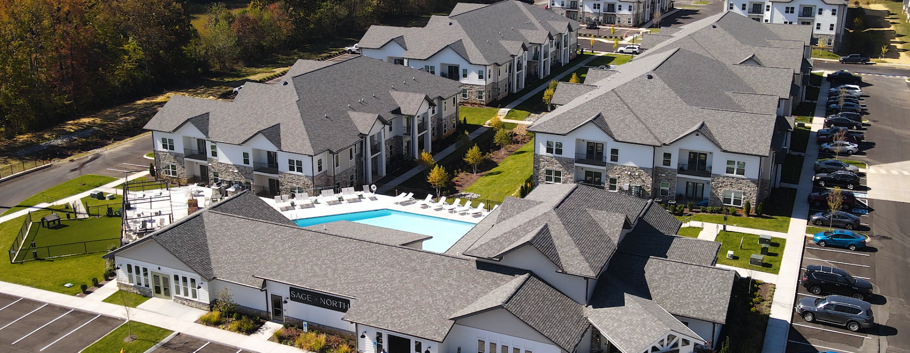 Aerial view of Sage North apartments in White House, TN Aerial view of Sage North apartments in White House, TN
