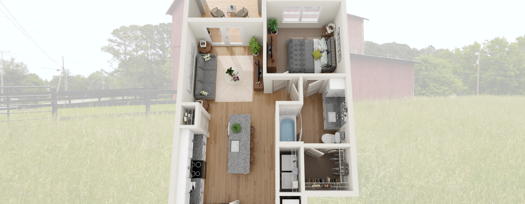 Floor Plan View of Alley Model Apartment Home Floor Plan View of Alley Model Apartment Home
