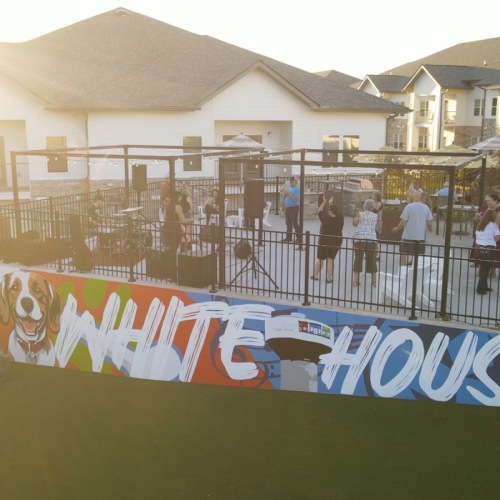 Party on the sun deck at Sage North apartments in White House, TN