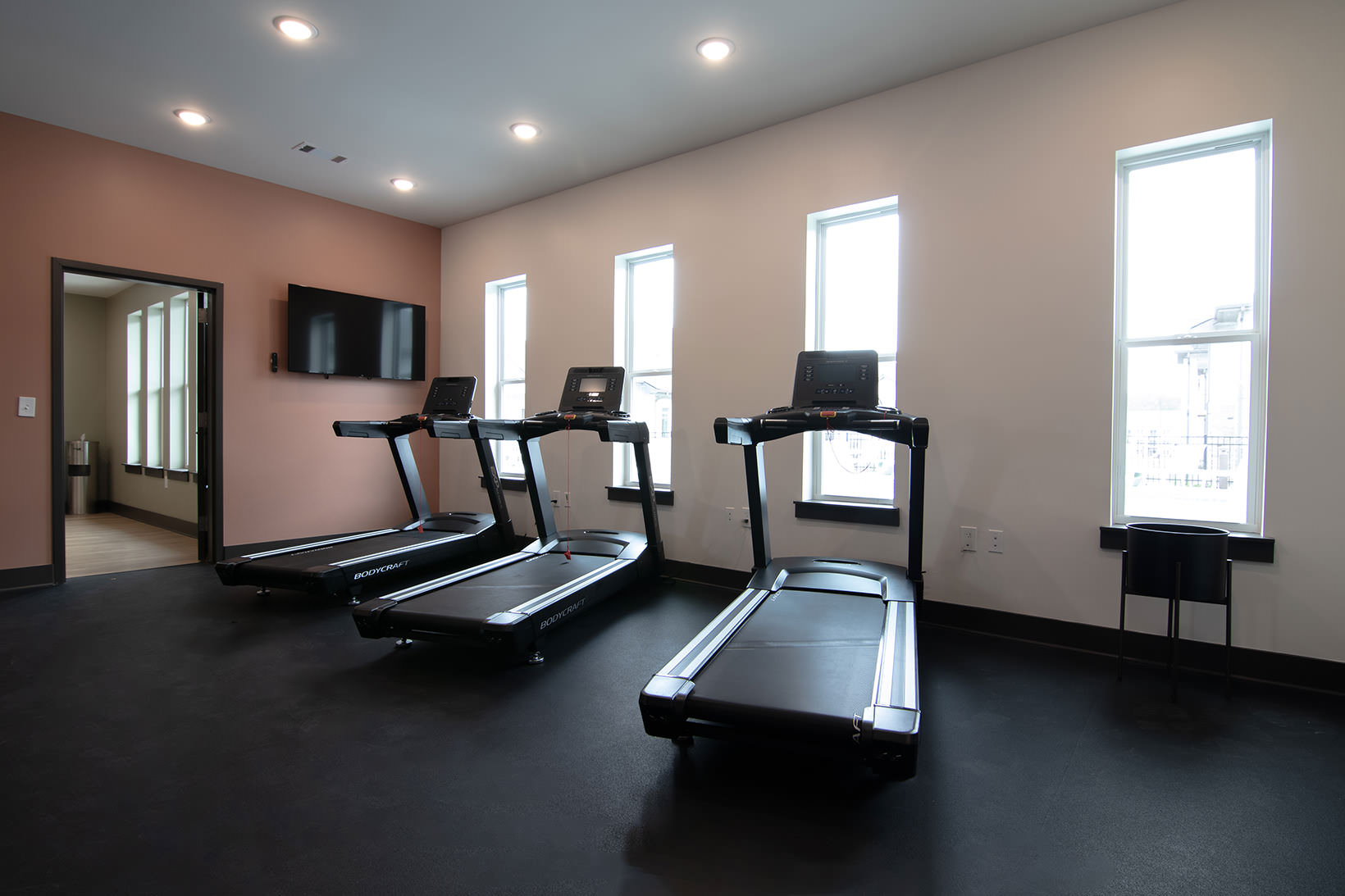 treadmills in fitness center